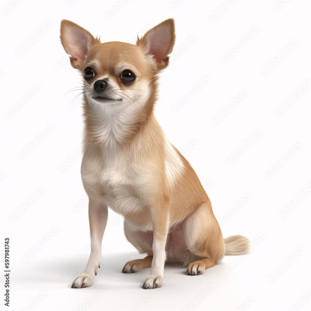 Chihuahua breed dog isolated on white background