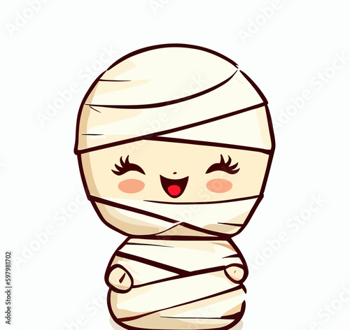 Cute little mummy vector art
