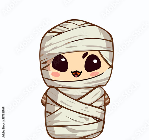 Cute little mummy vector art