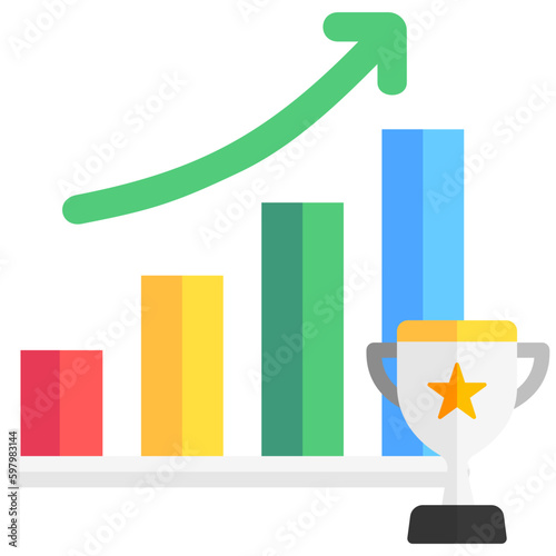 target business and finance, goal icons.