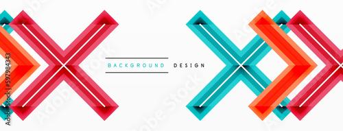 Minimal geometric background cross line. Design for wallpaper, banner, background, landing page, wall art, invitation, prints, posters