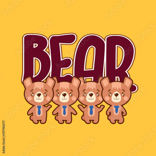 bear vector illustration for baby t-shirt design © prutamin_C