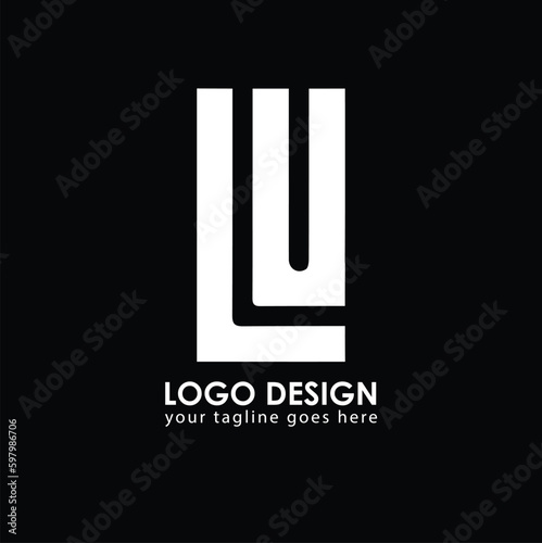 LU LU Logo Design, Creative Minimal Letter LU LU Monogram