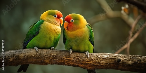 love birds, Generative AI © krishnendu