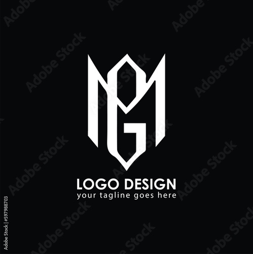MG GM Logo Design, Creative Minimal Letter GM MG Monogram
