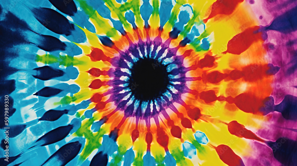 an exploding circle in different colors, tie dye illustration, generative ai technology an exploding circle in different colors, tie dye illustration, generative ai technology