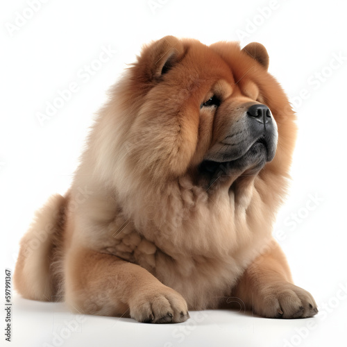 Chow Chow breed dog isolated on white background
