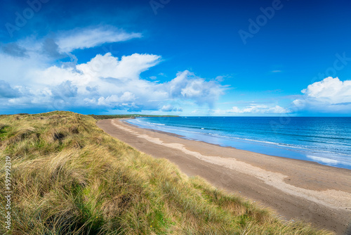 The beach and sand dunes at Dunmoran Strand