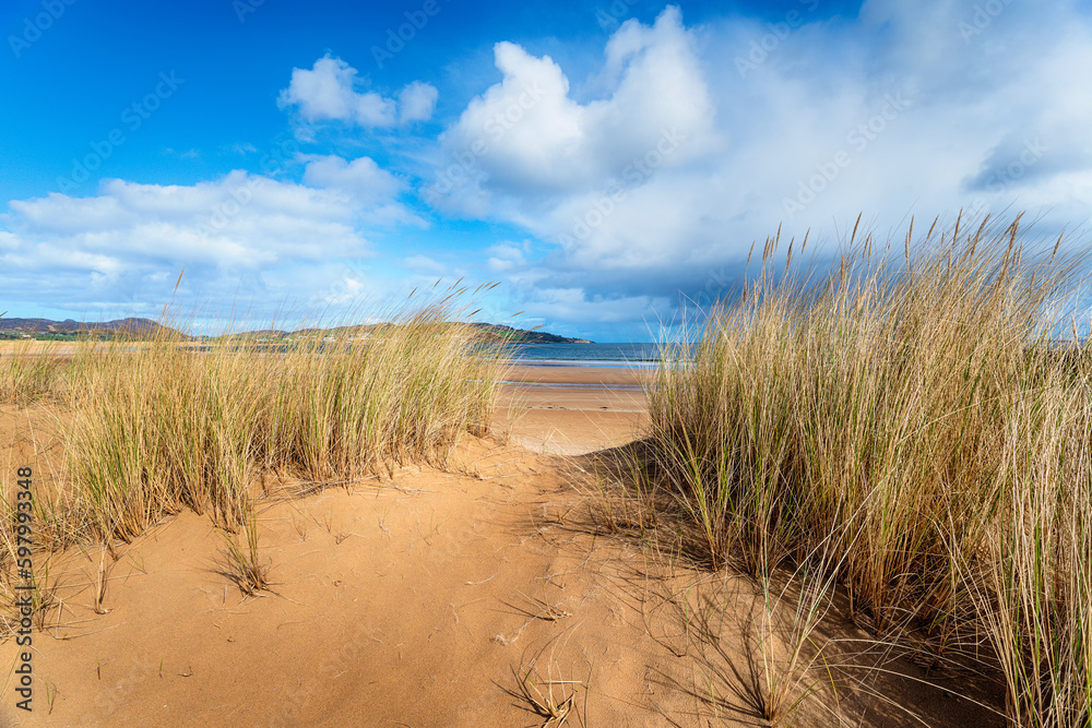 Sand dunes at Portsalon beach Sand dunes at Portsalon beach