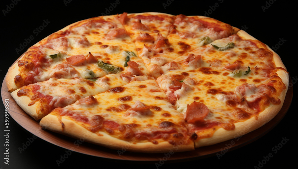 A pizza with pepperoni on it, AI Generative A pizza with pepperoni on it, AI Generative