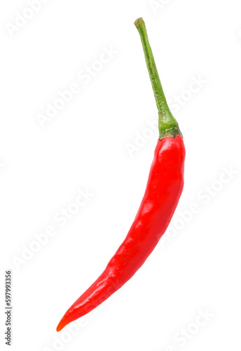 Fresh red chili on white background © tendo23