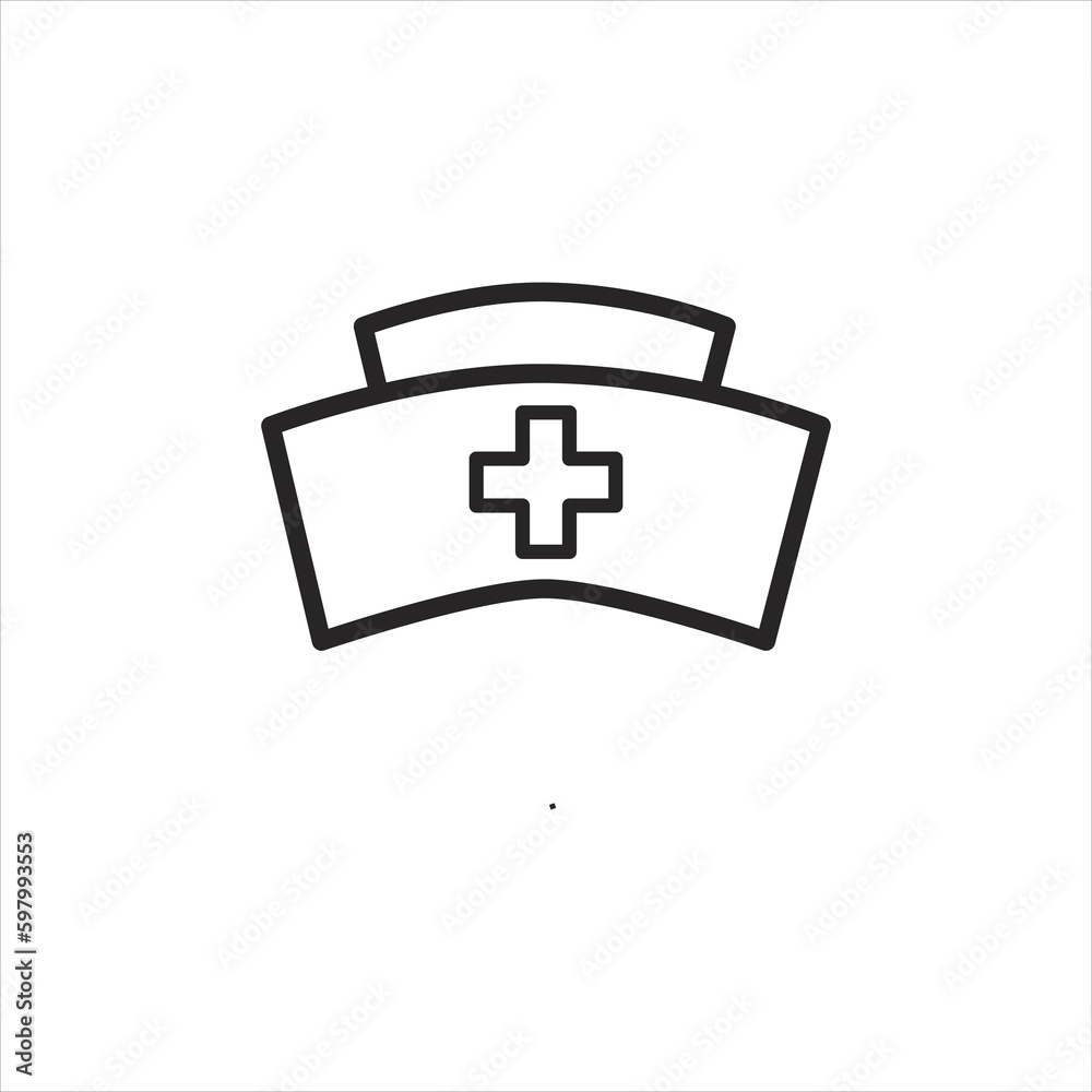 Fototapeta premium Nurse cap Symbol Icon Vector Design Illustration 
