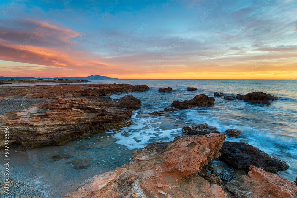Sunrise over the Spanish coast