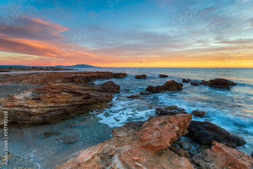 Sunrise over the Spanish coast
