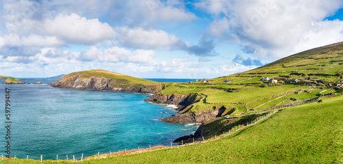 Panoramic View of  Dunmore Head from Slea Drive on the Dingle Peninsula