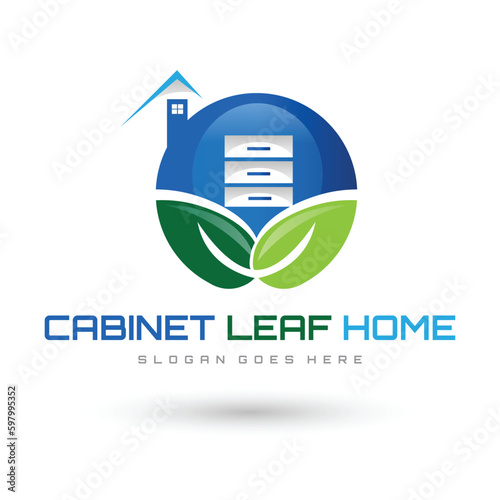 Cabinet Home Logo, Cabinet Furniture Logo Vector
