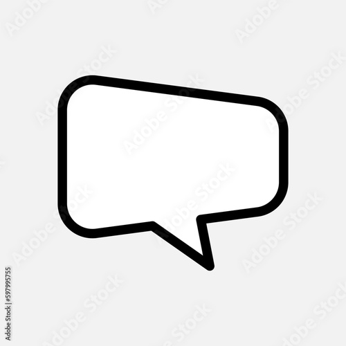 Bubble Speech Icon. Talk and Chat Illustration. Applied as Trendy Symbol for Design Elements, Websites, Presentation and Application - Vector. 
