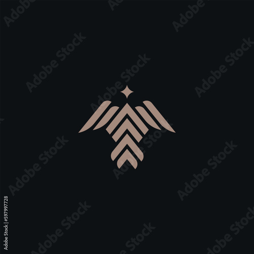 Minimal Bird Fly Logo template Bird Fly Logo