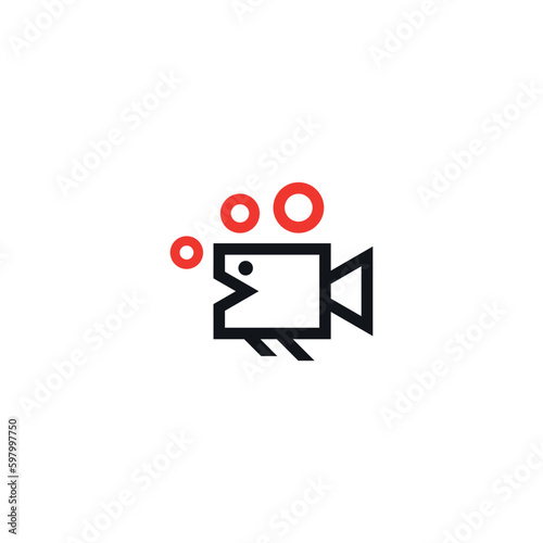 Fish Camera Logo Template Fish Camera fish video logo