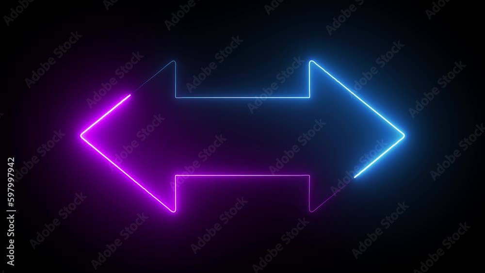 blue neon arrow blue neon arrow