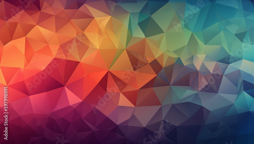 A colorful triangle design with a triangle design  AI Generative