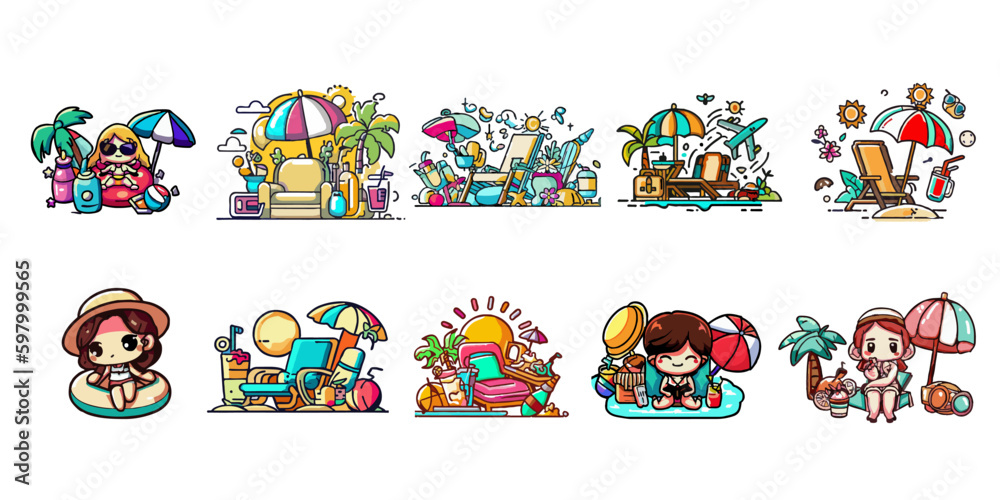 leisure vector set collection graphic clipart design leisure vector set collection graphic clipart design
