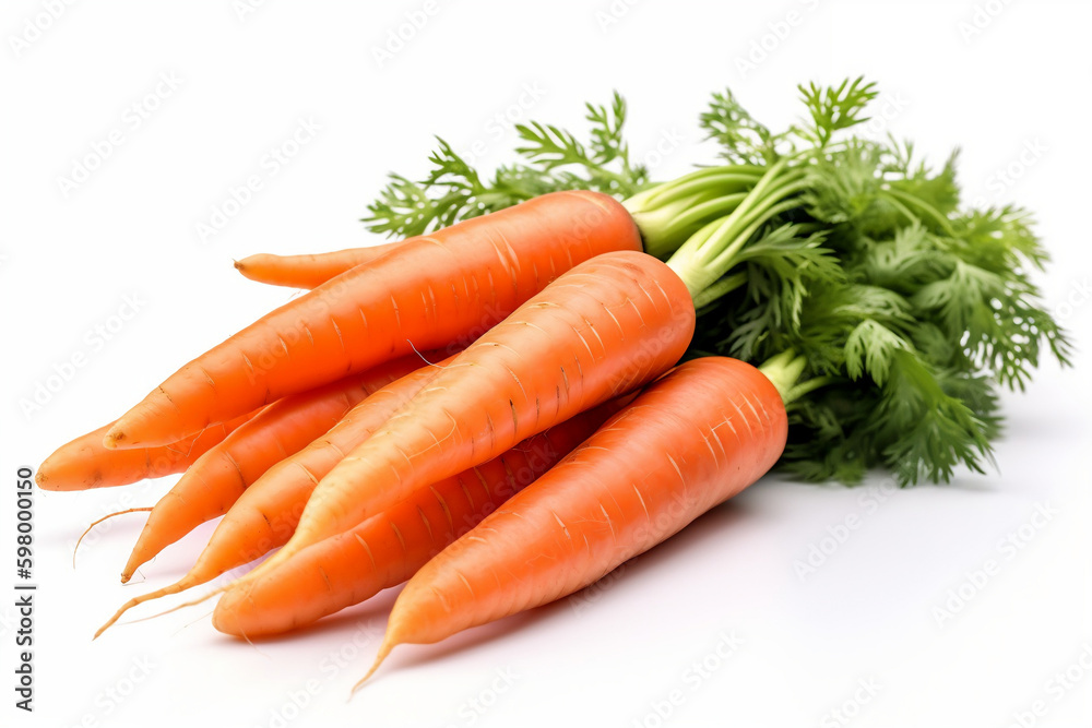 bunch of carrots on white background bunch of carrots on white background