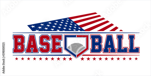 Baseball team design isolated on white background. School spirit shirts sport fan emblem. For print or cut (Cricut, Silhouette). 
 