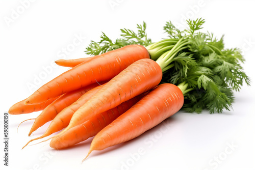 bunch of carrots on white background
