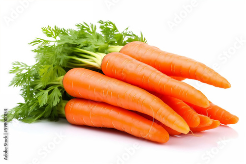 bunch of carrots on white background