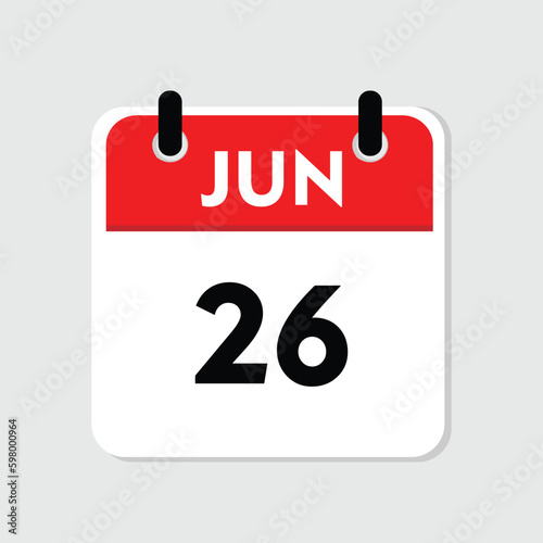 26 june icon with white background