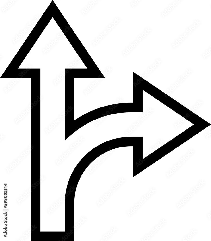 Detour icon in flat style. Bypass symbol for your web site design, logo, app Vector. Detour icon in flat style. Bypass symbol for your web site design, logo, app Vector.