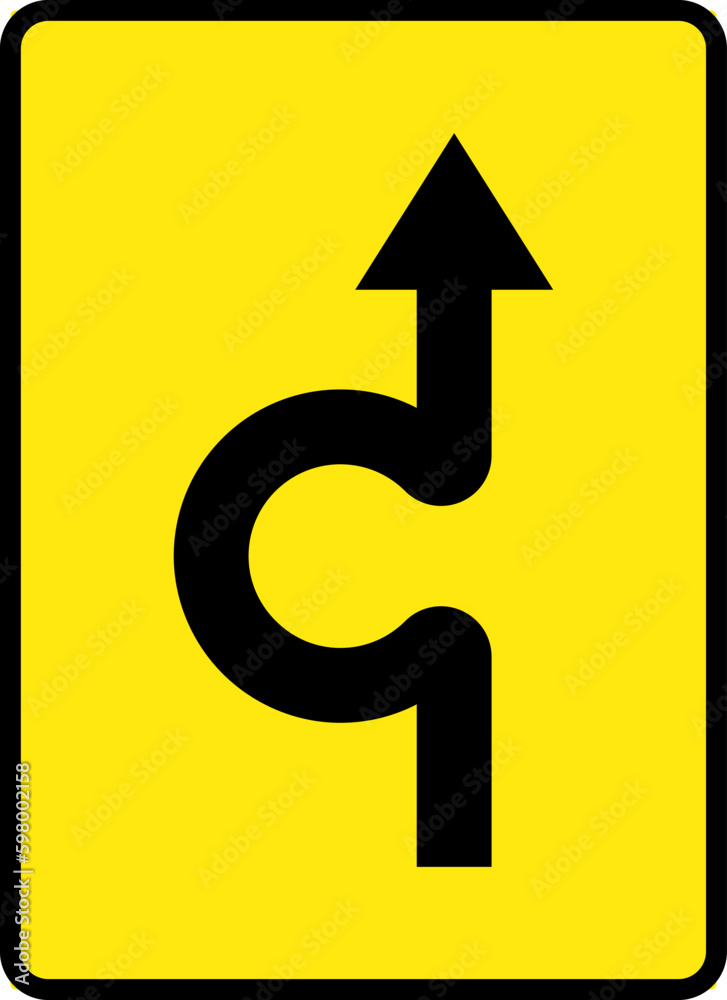 Detour icon in flat style. Bypass symbol for your web site design, logo, app Vector. Detour icon in flat style. Bypass symbol for your web site design, logo, app Vector.