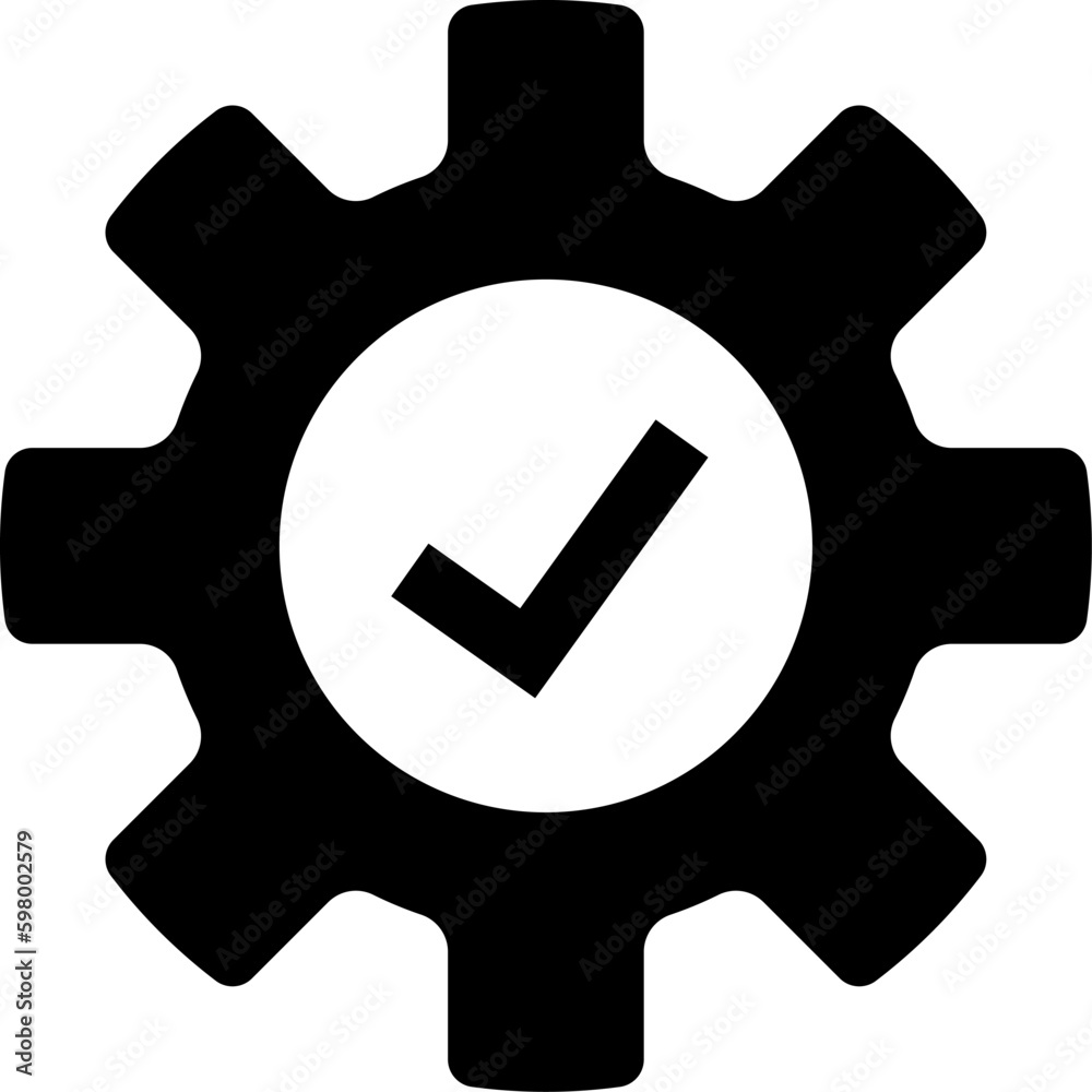 Process disruption icon in flat style. Cogwheel with warning sign symbol for your web site design, logo, app, icon Vector. Process disruption icon in flat style. Cogwheel with warning sign symbol for your web site design, logo, app, icon Vector.