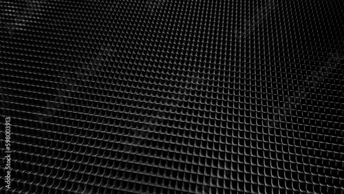 procedural vintage metallic knurled carbon fiber background as deep black.
