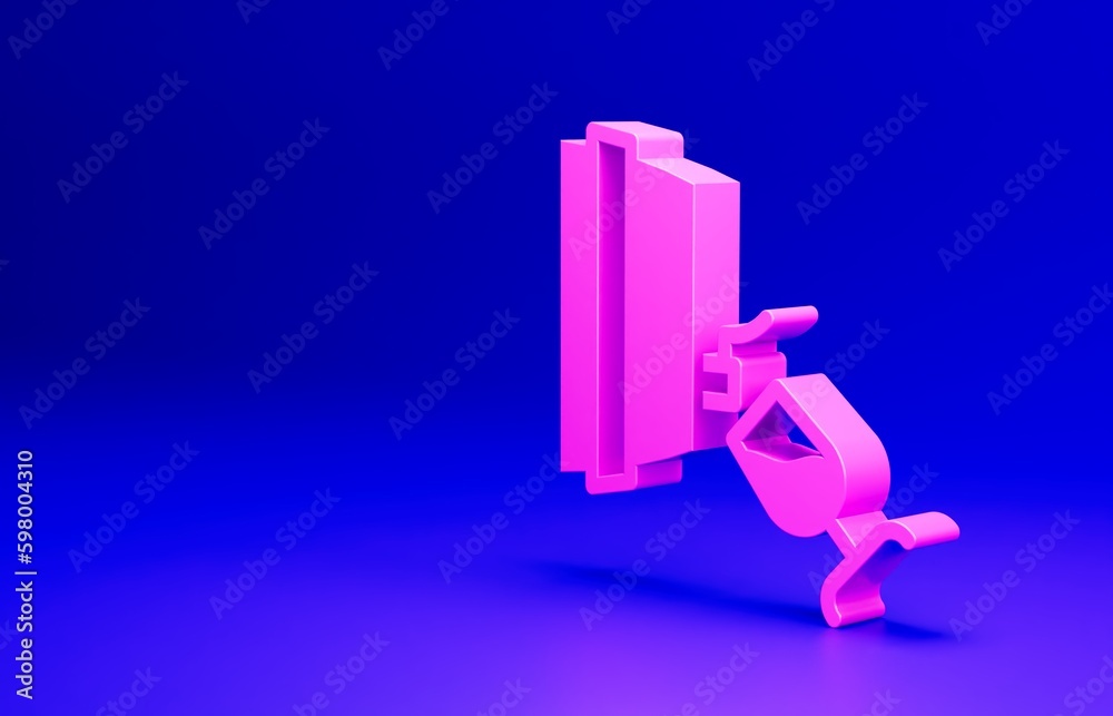 Pink Wine tasting, degustation icon isolated on blue background. Wooden barrel for wine with glass. Minimalism concept. 3D render illustration Pink Wine tasting, degustation icon isolated on blue background. Wooden barrel for wine with glass. Minimalism concept. 3D render illustration