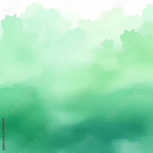Green Abstract Water color Background . Generative AI © Darwis