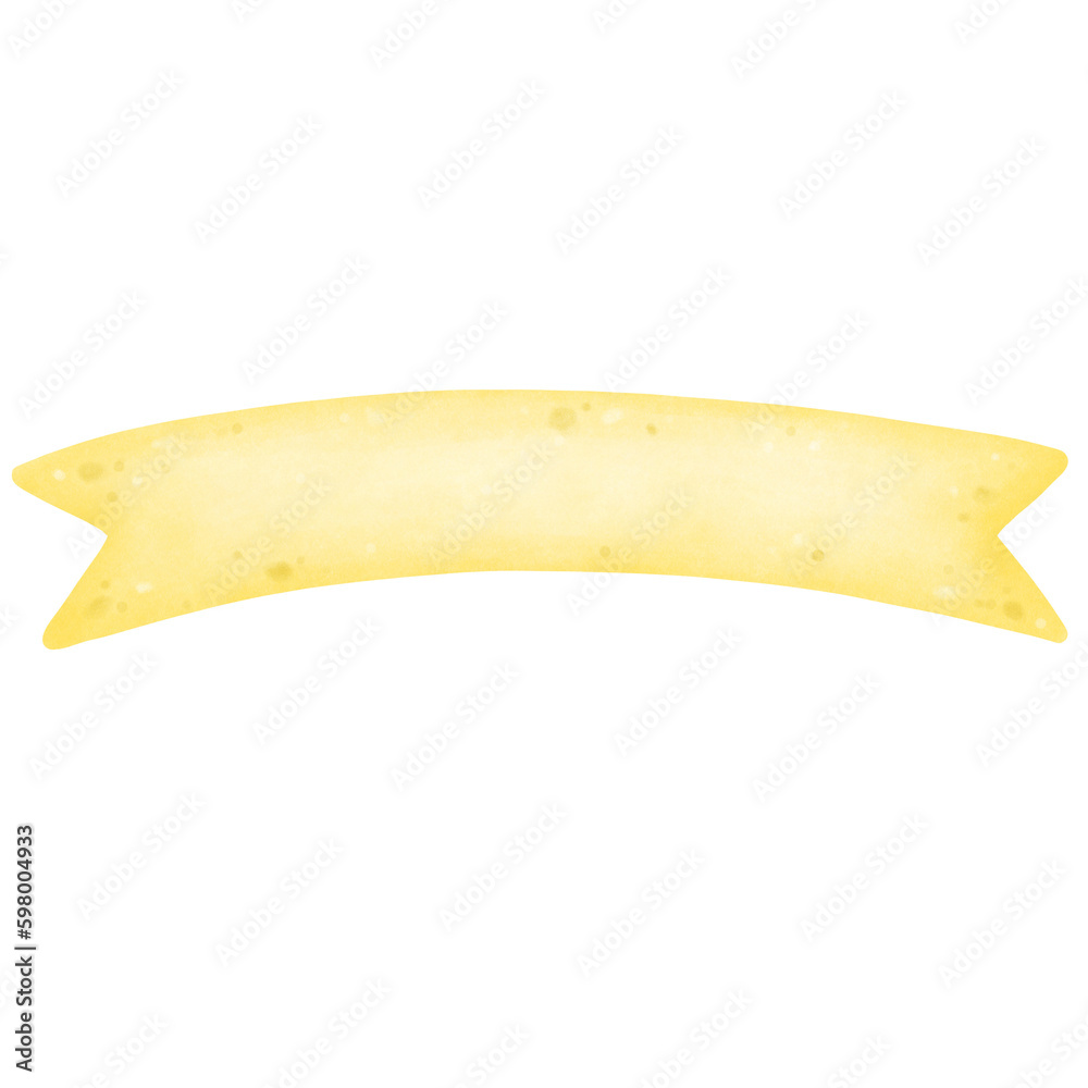 Yellow ribbon banner, text box