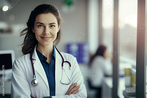smiling woman medicine doctor
