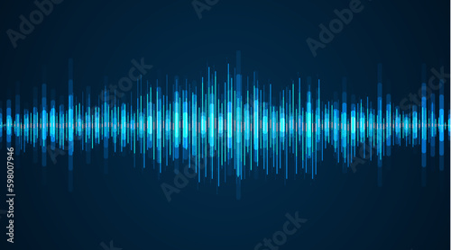 Waves of the equalizer. Audio wave talking. Voice speaking music sound line levels. Podcasting