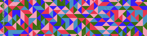 Fotografie Color Rhombus tile tessellation pattern illustration