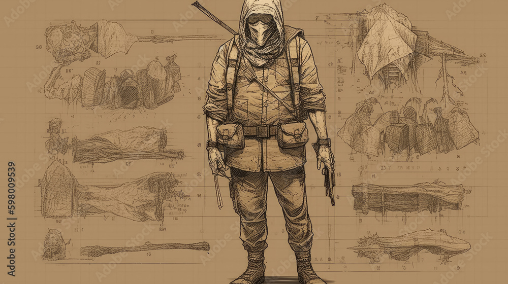 female mannequin dressed in a jacket, a serial killer wearing