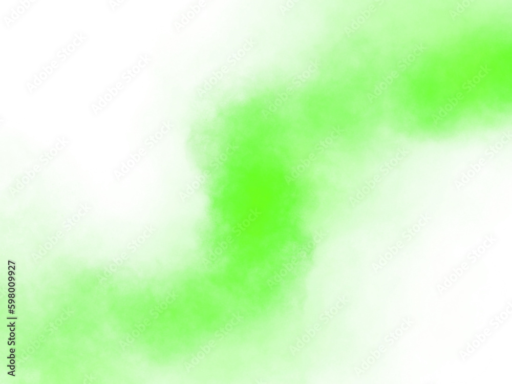 Green gass explotion isolated on transparent background.