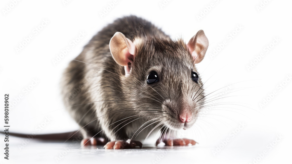 rat on a white background, generative ai rat on a white background, generative ai