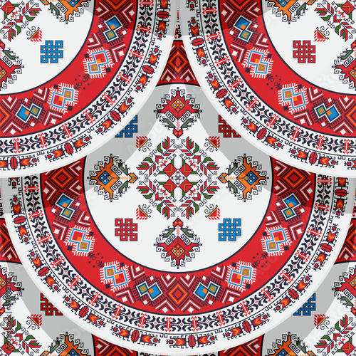 Bulgarian embroidery seamless pattern 5