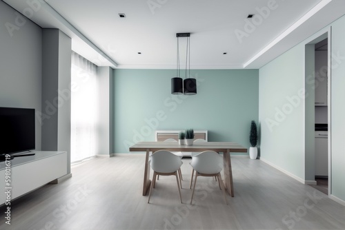 interior decor light space floor living room comfortable luxury green home. Generative AI. Generative AI © SHOTPRIME STUDIO