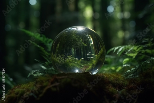 Globe planet glass In green...