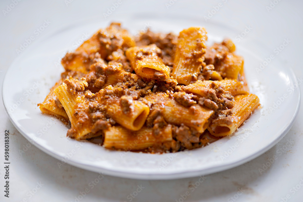 rigatoni bolognese pasta comfort food