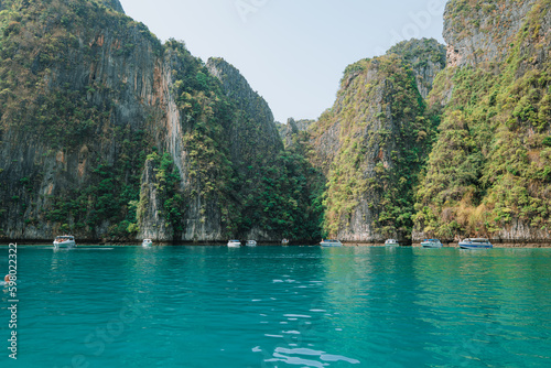 travel by longtail boat in Phi Phi islands