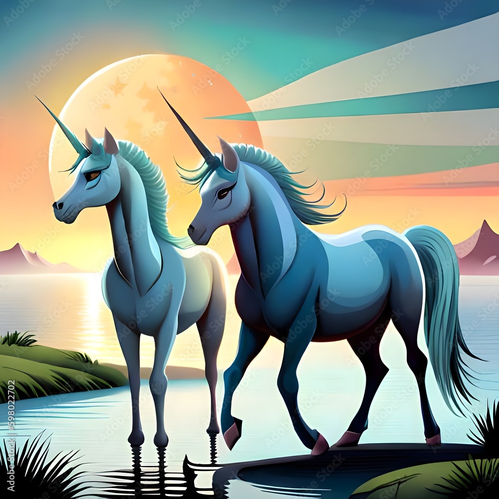 Fototapeta premium illustration of a horse